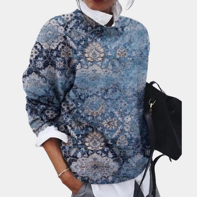 Pullover Damen Gemustert Rundhals | Leicht & Modern