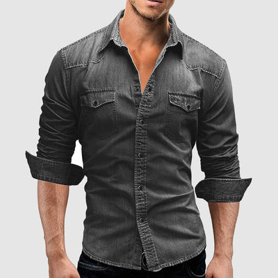 Avelena | Denim Poloshirt