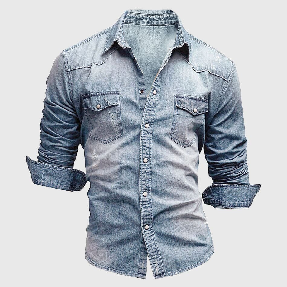 Avelena | Denim Poloshirt