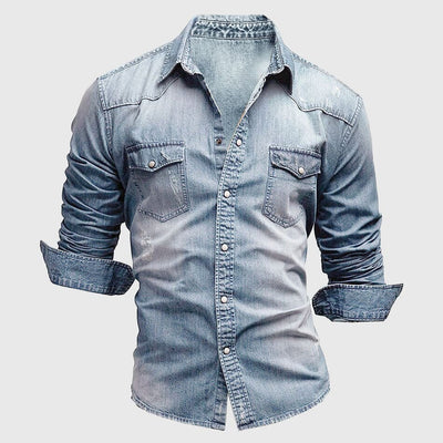 Avelena | Denim Poloshirt