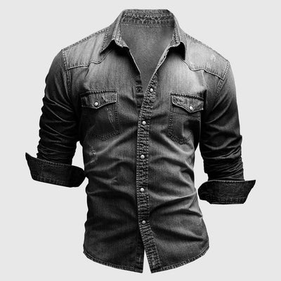 Avelena | Denim Poloshirt