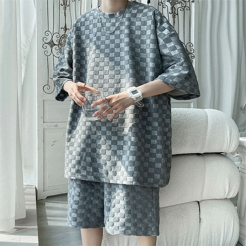 Curatus - Herren Set: Urbanes Zweiteiliges T-Shirt & Shorts für Männer