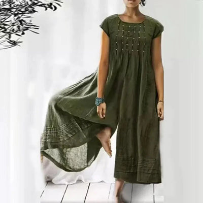 Sylmara – Atmungsaktives Baumwoll-Leinen-Kleid