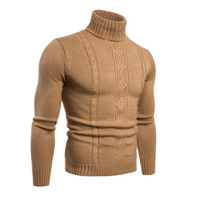 Avelena | Rollkragenpullover aus Baumwolle mit Zopfmuster