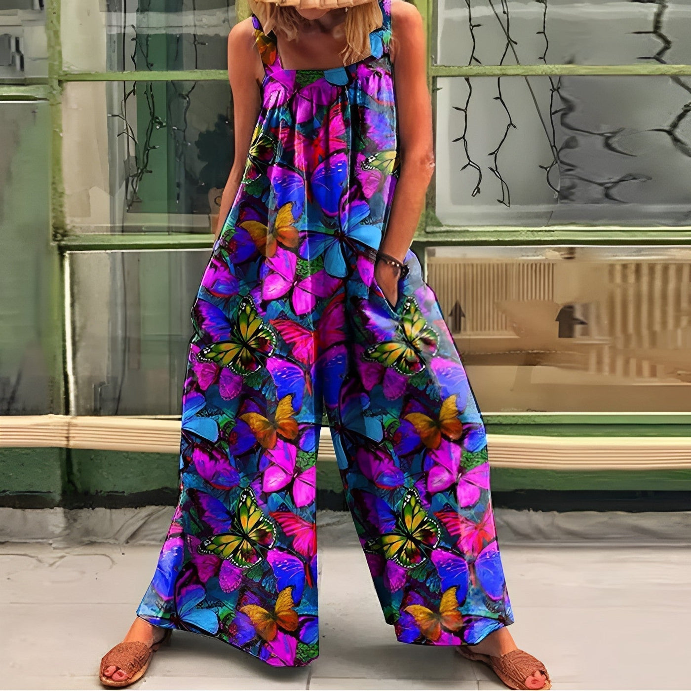 Avelena | Geblümte Latzhose für Frauen