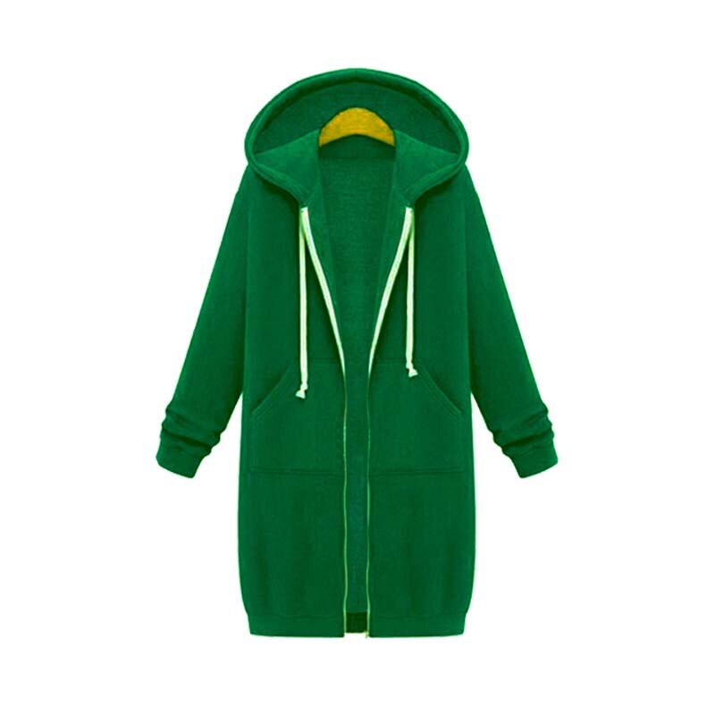 Avelena | Chic Lange Sweatshirt-Jacke