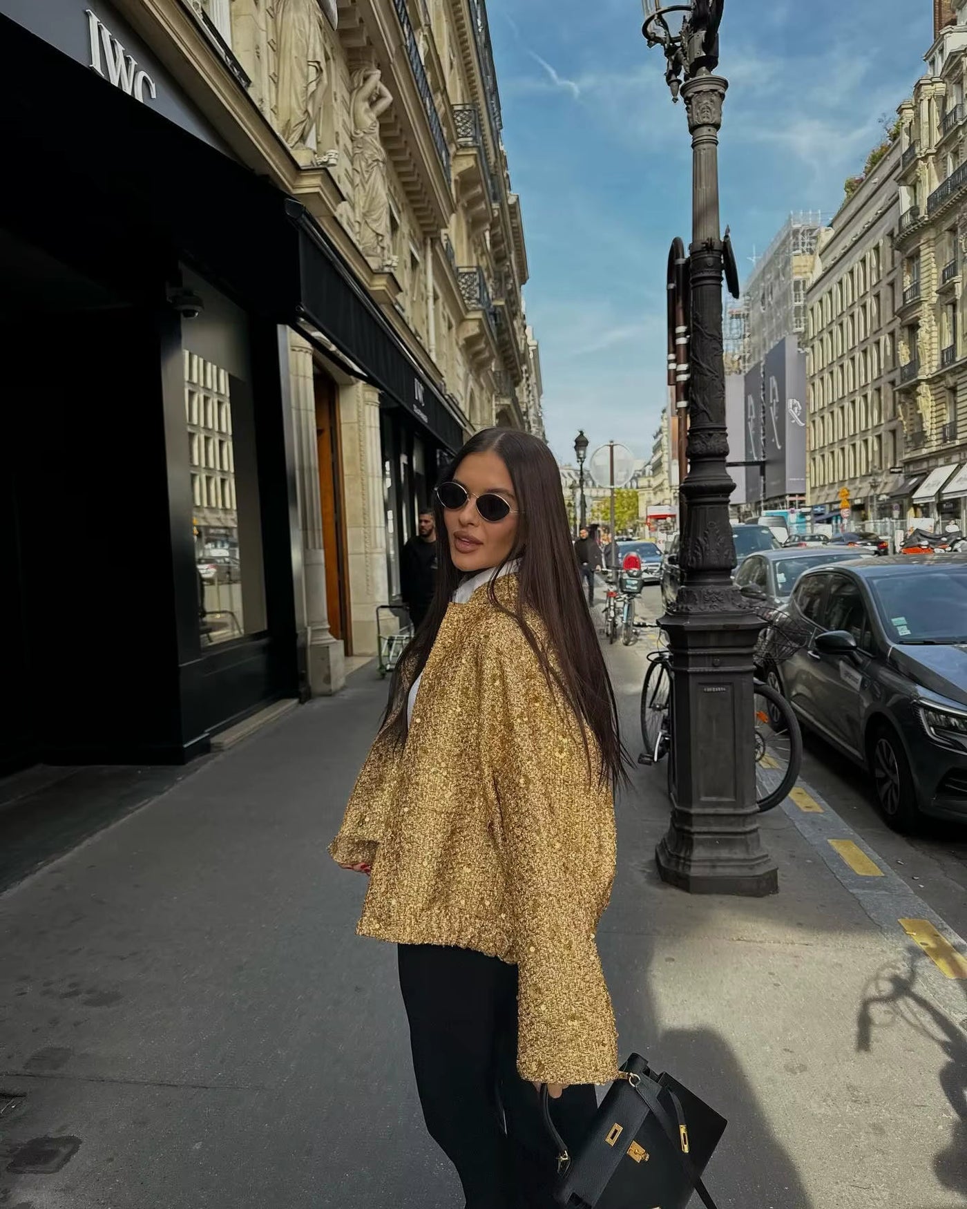 Saskia | Oversize Paillettenjacke