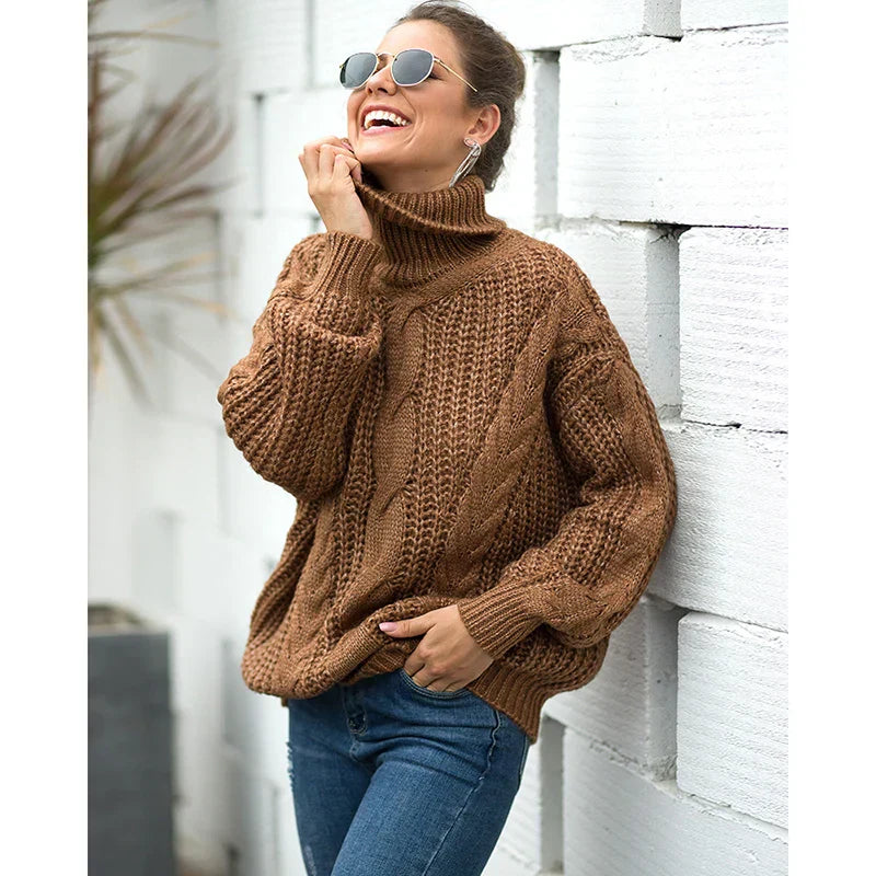 Avelena | Langarm-Rollkragenpullover für Damen