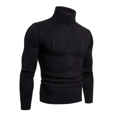 Avelena | Rollkragenpullover aus Baumwolle mit Zopfmuster