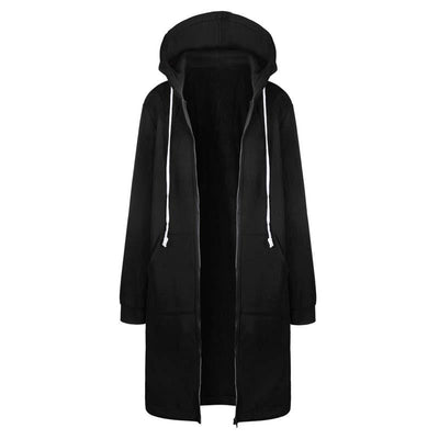 Avelena | Chic Lange Sweatshirt-Jacke