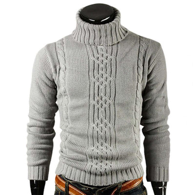 Avelena | Rollkragenpullover aus Baumwolle mit Zopfmuster