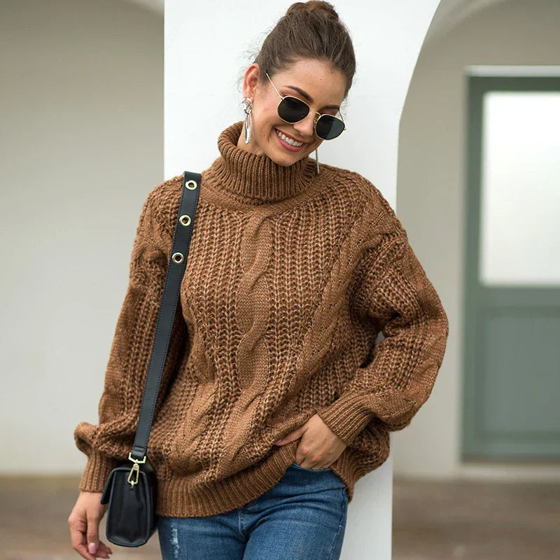 Avelena | Langarm-Rollkragenpullover für Damen