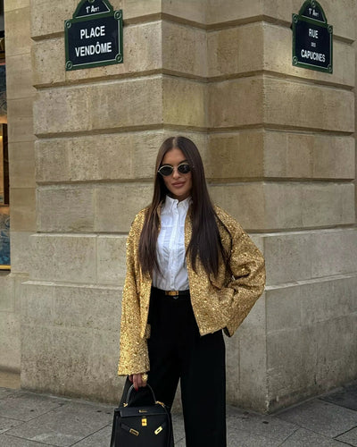 Saskia | Oversize Paillettenjacke