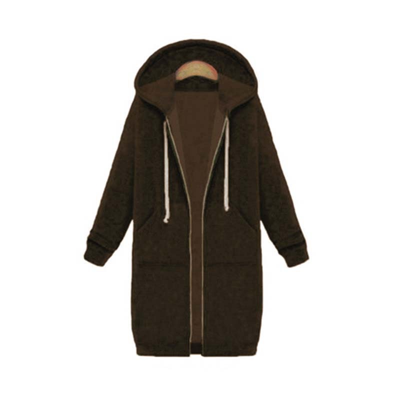 Avelena | Chic Lange Sweatshirt-Jacke