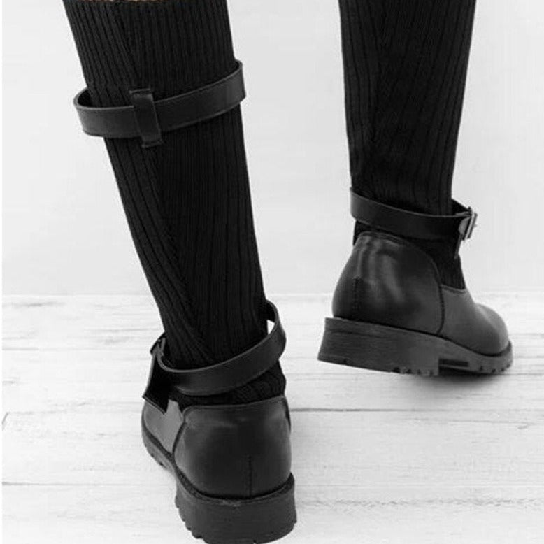 Avelena | Warme Wollstricklederstiefel für Frauen