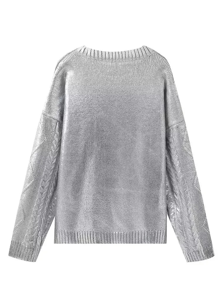 Avelena | Lockerer Strick-Kabelpullover