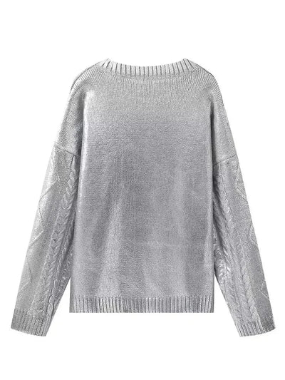 Avelena | Lockerer Strick-Kabelpullover