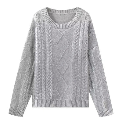 Avelena | Lockerer Strick-Kabelpullover
