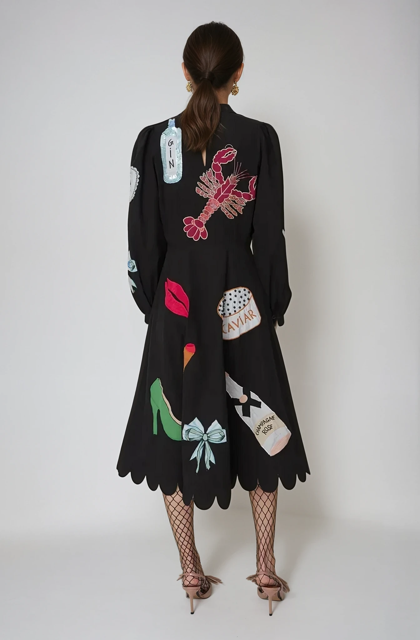 Crustacea Muschel Midi Dress