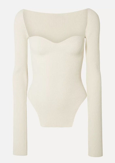 Rippstrick-Top | Figurbetont & Femininer Ausschnitt | Eleganter Chic