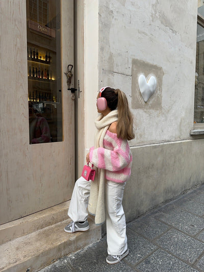 Gestreifter Strickpullover | Lässig und Stilvoll | Oversize-Look