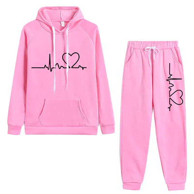 Avelena | Damen-Kapuzenpullover-Hosen-Set