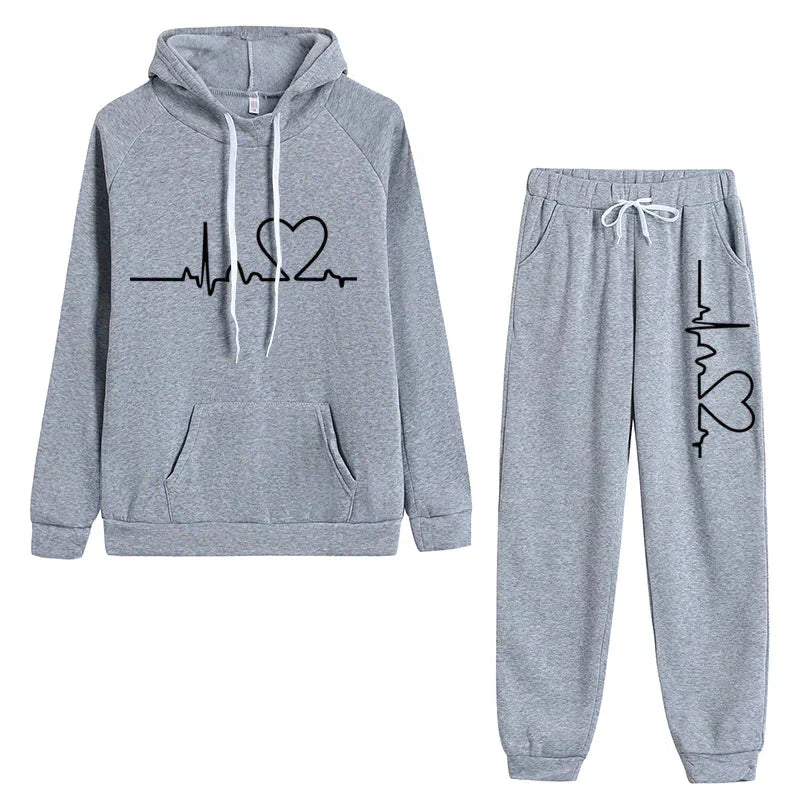 Avelena | Damen-Kapuzenpullover-Hosen-Set