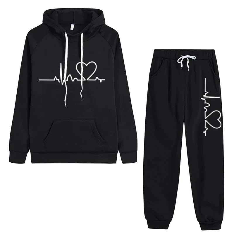 Avelena | Damen-Kapuzenpullover-Hosen-Set