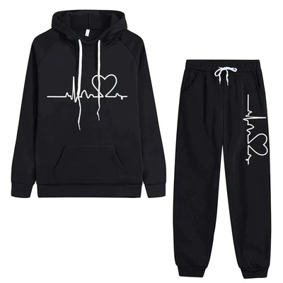 Avelena | Damen-Kapuzenpullover-Hosen-Set