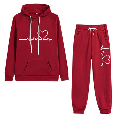 Avelena | Damen-Kapuzenpullover-Hosen-Set