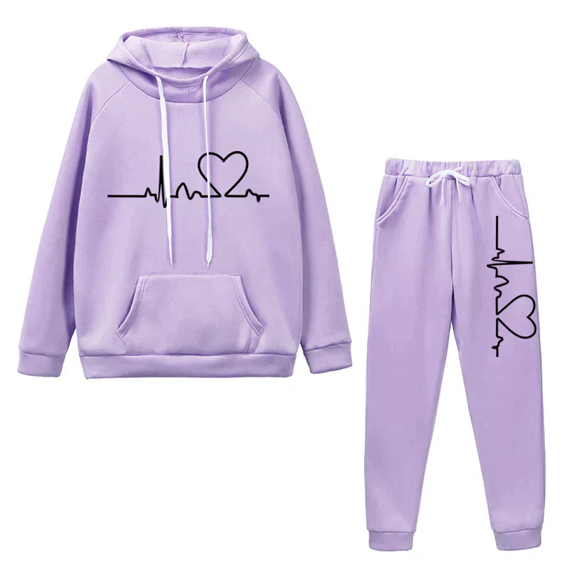 Avelena | Damen-Kapuzenpullover-Hosen-Set