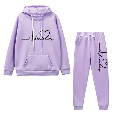 Avelena | Damen-Kapuzenpullover-Hosen-Set