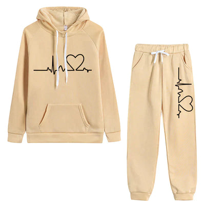 Avelena | Damen-Kapuzenpullover-Hosen-Set