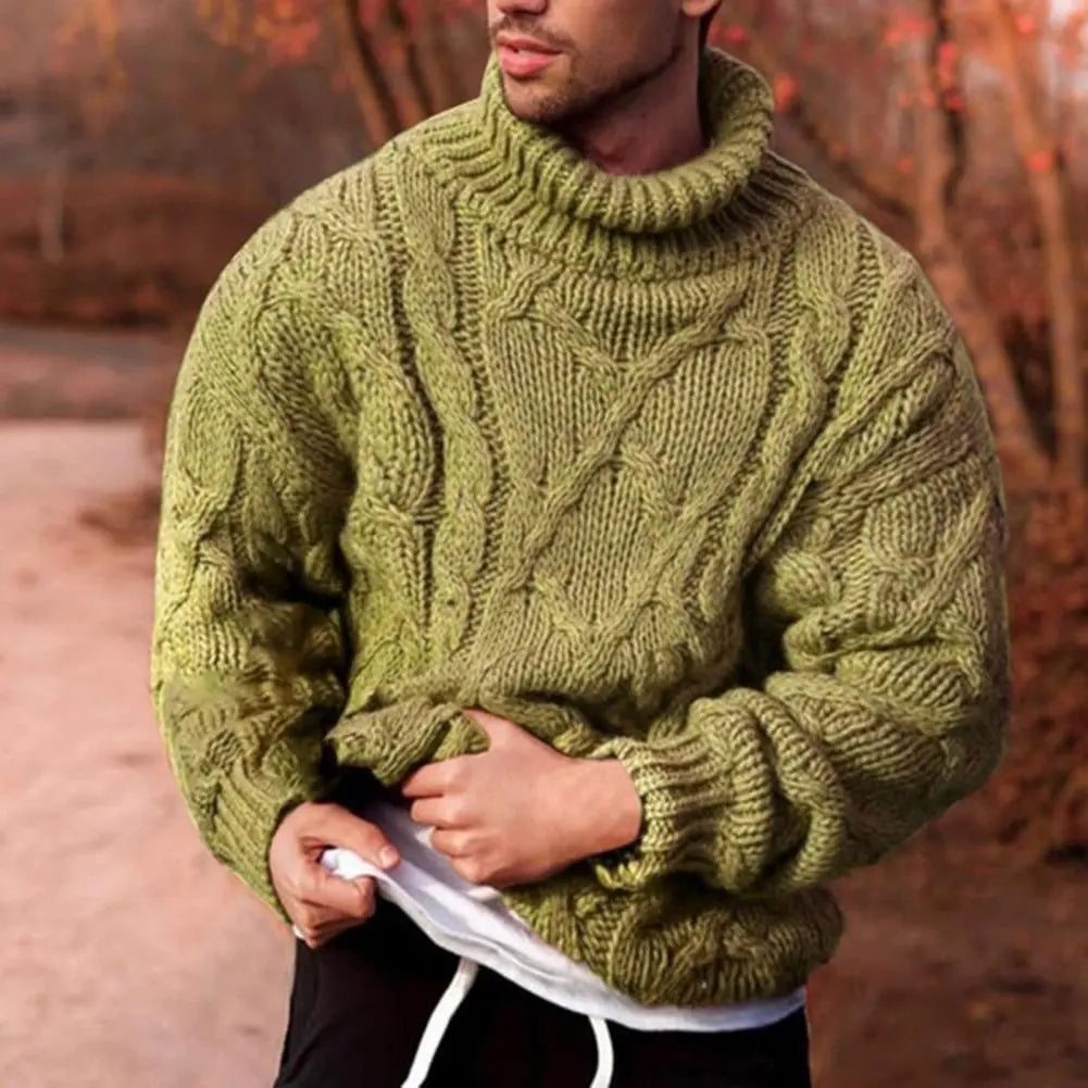 Avelena | Strickpullover mit Geflochtenem Zopf für Herren