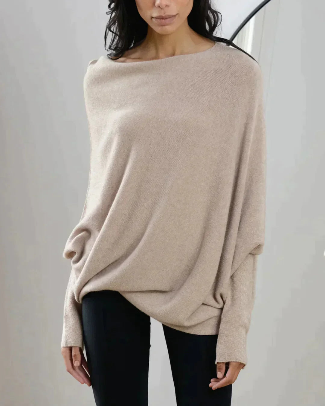 Avelena | Assymetrisch Drapierter Pullover