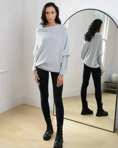 Avelena | Assymetrisch Drapierter Pullover