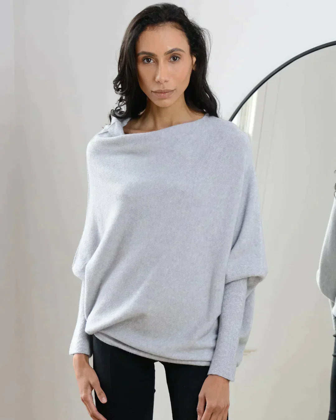 Avelena | Assymetrisch Drapierter Pullover
