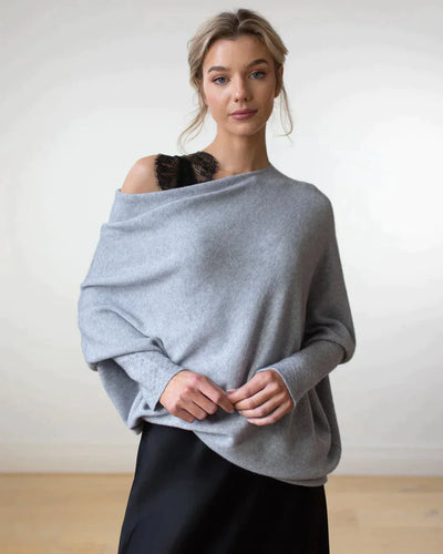 Avelena | Assymetrisch Drapierter Pullover