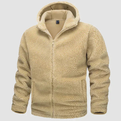 Roland - herren fleece-jacke mit kapuze