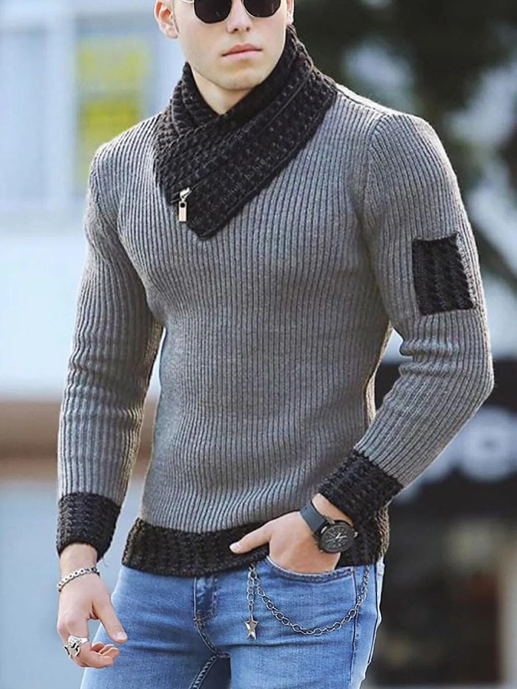 Avelena | Gestrickter Pullover Im Vintage-Stil für Männer
