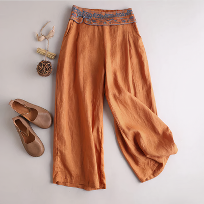Avelena | Vintage-Hose aus Lockerer Baumwolle