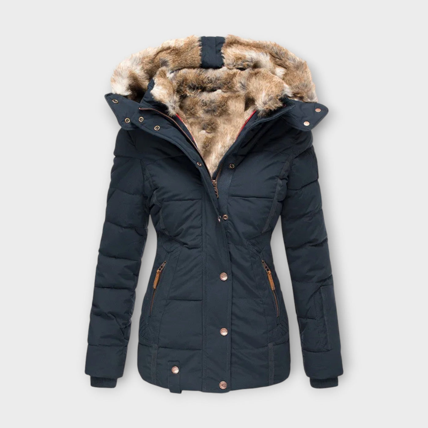 Emyra – Winterjacke mit Fellkapuze