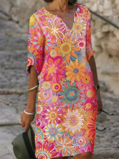 Sommerkleid mit Blumenmuster | Fröhlich und Leicht | Perfekt für warme Tage