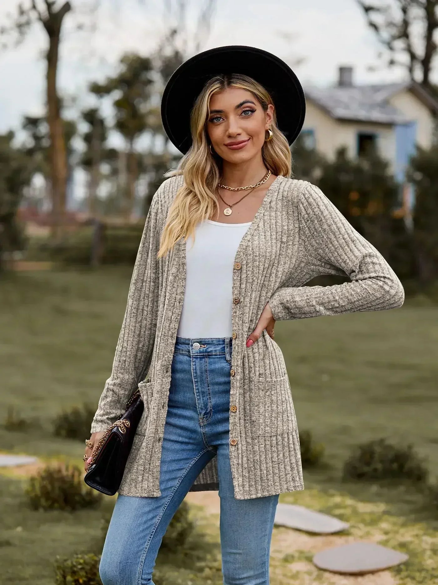 Avelena | Pit Stripe Strickjacke