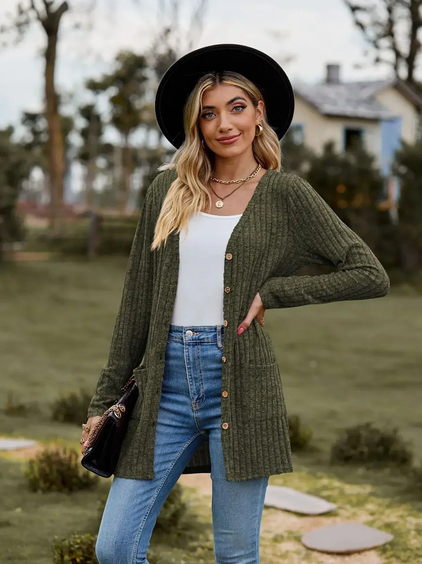 Avelena | Pit Stripe Strickjacke