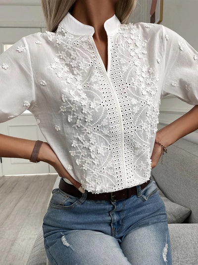 Mandy | Elegante Bluse mit V Ausschnitt