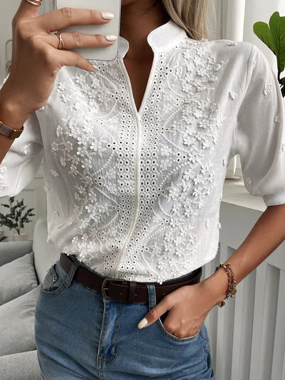 Mandy | Elegante Bluse mit V Ausschnitt