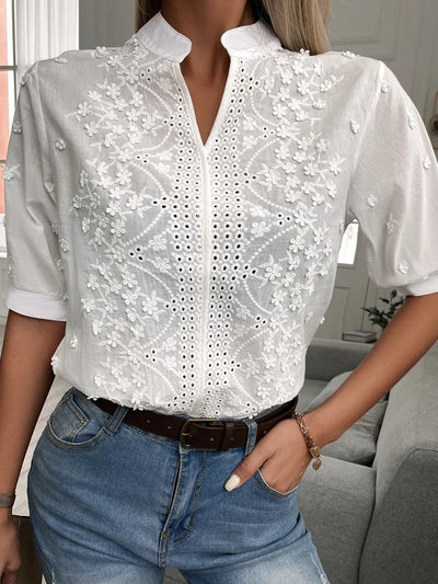 Mandy | Elegante Bluse mit V Ausschnitt