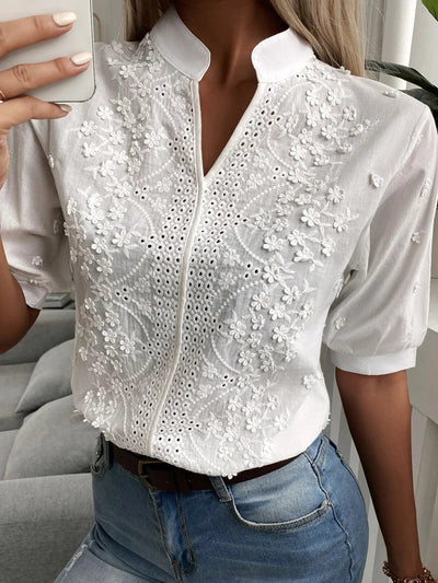 Mandy | Elegante Bluse mit V Ausschnitt