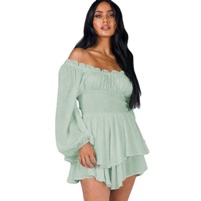 Thaliora – Stilvolles Off-Shoulder-Kleid aus Baumwolle